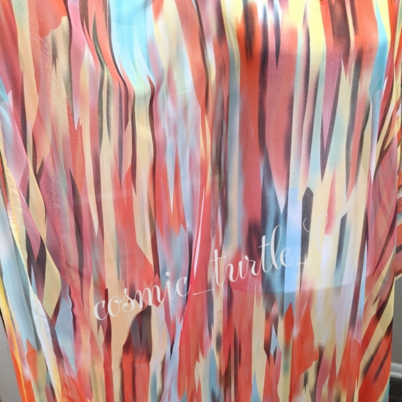 1 left!Gorgeous Rainbow Kaftan Swim Cover up Dress - Picture 5 of 6